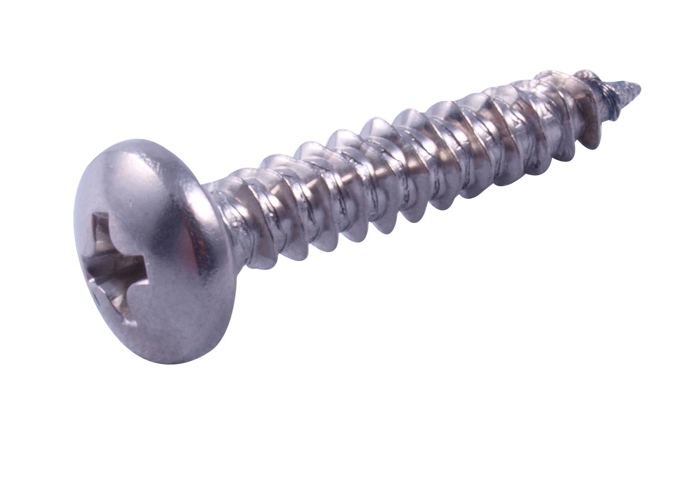 SCREW STS PAN PHIL SS 316 6 GA X 5/8 (16MM)